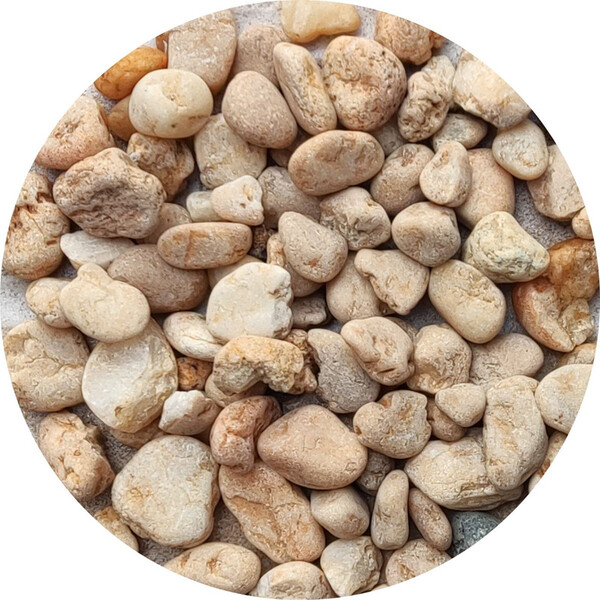 Pedra Seixo Natural Creme 30kg Tamanho P Ecológico Decoração