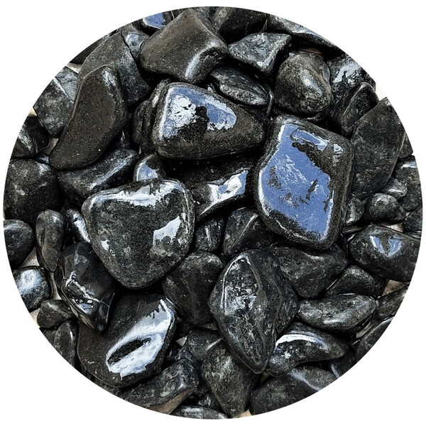 Pedra Seixo Natural Preto 10kg Médio Dolomita Decoração Jardi