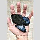 Pedra Seixo Natural Preto 10kg Médio Dolomita Decoração Jardi