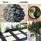 Pedra Seixo Natural Preto 5kg Médio Dolomita Decoração Jardim