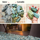 Pedra Seixo Verde 40kg Tamanho Grande Dolomita Decoração Jard