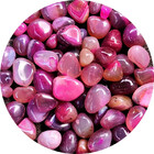 Pedra Semipreciosa Ágata Rosa Natural Polida 950g