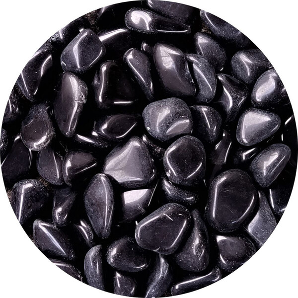 Pedra Semipreciosa Obsidiana Negra Natural Polida 950g
