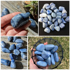 Pedra Semipreciosa Quartzo Azul Natural Polida 950g Tamanho M