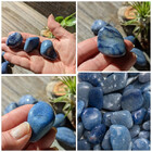 Pedra Semipreciosa Quartzo Azul Natural Polida 950g Tamanho P