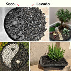 Pedrinha De Jardim Preta Basalto 2kg Tamanho Nº 2 Pedrisco Pr