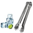Pegador De Gelo E Frios Aço Inox Com Garras 18cm Pequeno Mult