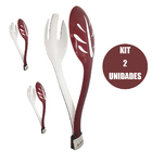 Pegador De Salada Kit 2 Unidades Garfo Colher Refeiçao Alimen