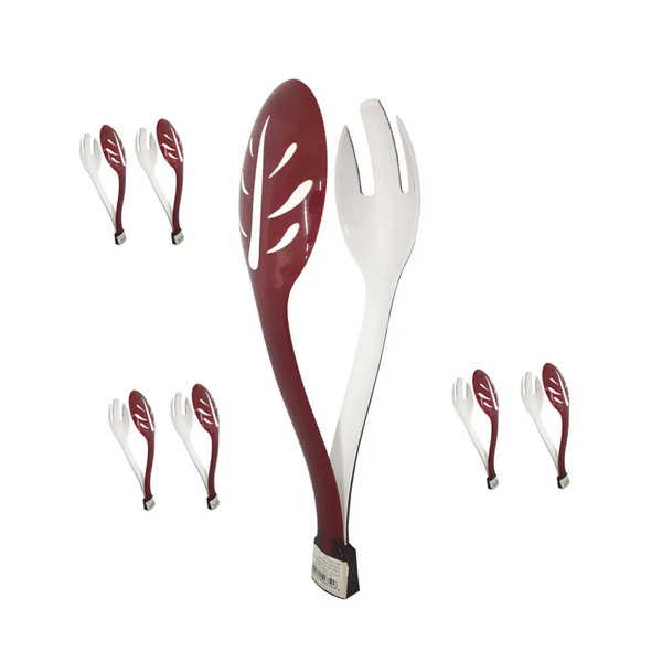 Pegador De Salada Kit 6 Unidades Utensilio De Cozinha Garfo C
