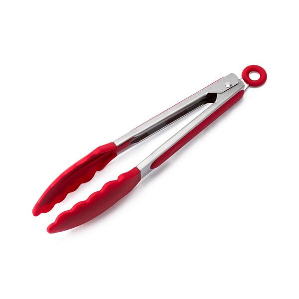 Pegador Inox Com Ponta Em Silicone Vermelho 23cmweck  Cód. 51