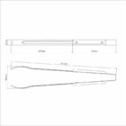 Pegador Para Carne Churrasco Com Lamina Em Aco Inox E Cabo De