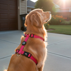 Peitoral com Guia para Cachorro e Gato G em Tecido Pink Fábrica Pet