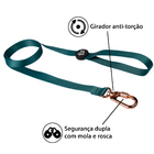 Peitoral com Guia para Cachorro e Gato G em Tecido Verde Fábrica Pet