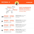 Peitoral para Cachorro P Poliéster Cachorreiros