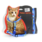 Peitoral Para Gatos Ajustável Luxo Médio 90cm Ld Pet  Azul