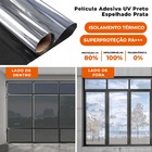 Película Adesiva Uv Profissional Refletiva Preto E Prata Espe