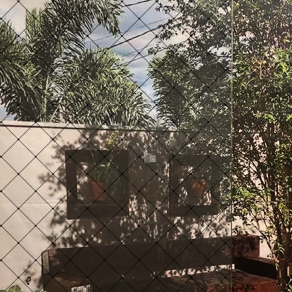 Pelicula Adesiva Vidro Residencial Pontos E Quadrados Preto