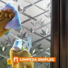 Pelicula Adesivo Eletrostatica 3d Vidro Bambu Com Folhas