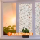 Pelicula Adesivo Eletrostatica 3d Vidro Bambu Com Folhas