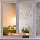 Pelicula Adesivo Eletrostatica 3d Vidro Flores Crisantemo