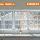 Pelicula Adesivo Eletrostatica Vidro Jateado Desenho Flores