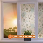 Pelicula Adesivo Eletrostatica Vidro Jateado Desenho Flores