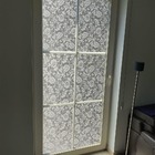 Pelicula Adesivo Eletrostatica Vidro Jateado Flores Brancas