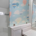 Pelicula Adesivo Eletrostatica Vidro Jateado Nuvem Azul