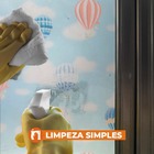 Pelicula Adesivo Eletrostatica Vidro Jateado Nuvem Azul