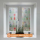 Pelicula Adesivo Eletrostatica Vidro Jateado Vaso De Flores