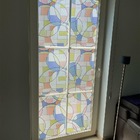 Pelicula Adesivo Eletrostatica Vidro Mondrian Colorido