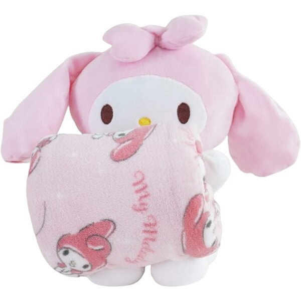 Pelúcia Com Manta Coral Fleece Turma Da Hello Kitty 100x75cm