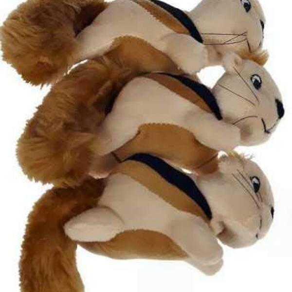 Pelúcia Mini Esquilo Com Apito Outward Hound Kit 3 Unidades -