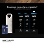 Pen Drive 64gb Diamond 10mb/s Multilaser Pd852