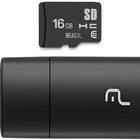 Pen Drive Multilaser 16gb 3 Em 1 Com Cartão De Memória E Adap