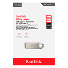 Pen Drive Sandisk 128gb Usb C 3.2 Gen 1 400mbs Prata