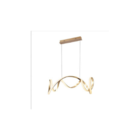 Pendente 100×21×120cm Metal E Silicone Dourado Led 65w 3000k