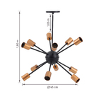 Pendente Sputnik 12 Lâmpadas Metal Bege Sputnik Auremar