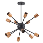 Pendente Sputnik 12 Lâmpadas Metal Bege Sputnik Auremar