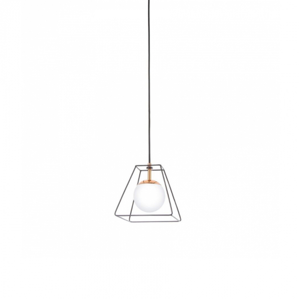 Pendente 12x21cm Metal E Vidro 1 Lâmpada G9 Gl1 - Old Artisan