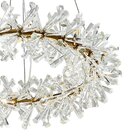 Pendente 18x60cm Flora Dy001s Bella Iluminação Dourado/transp