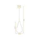 Pendente 1 Lamp Vidro Martelado Gota 21cm Madelustre