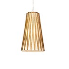 Pendente 1 Lâmpada 40cm Madeira IP20 Cocar Fox Lustres