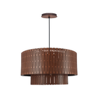 Pendente Redondo 1 Lmpada MDF Imbuia Loures Duplo