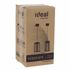 Pendente Quadrado 1 Lâmpada Alumínio Vidro Transparente Vintage Preto 781 Ideal Iluminação