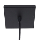 Pendente Quadrado 1 Lâmpada Alumínio Vidro Transparente Vintage Preto 781 Ideal Iluminação