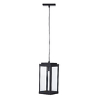 Pendente Quadrado 1 Lâmpada Alumínio Vidro Transparente Vintage Preto 781 Ideal Iluminação