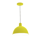 Pendente 1 Lâmpada Amarelo Metal TD822 Taschibra