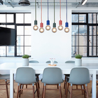 Pendente 1 Lâmpada Azul Alumínio e Aço Hitech Attena