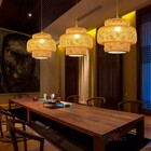 Pendente Oval 1 Lâmpada Fibra Bege Bali GMH